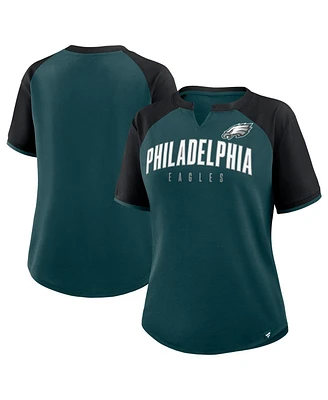 Fanatics Women's Midnight Green/Black Philadelphia Eagles Height Advantage T-Shirt
