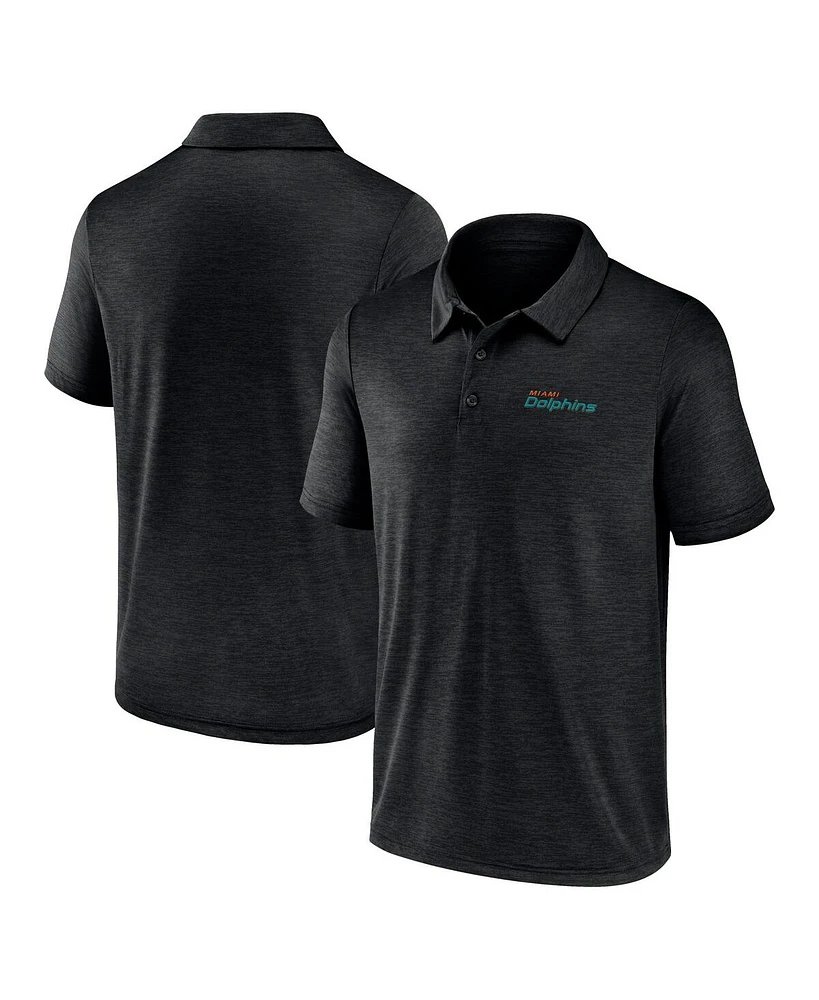 Logo Athletic Men's Black Miami Dolphins Unstoppable Polo Shirt