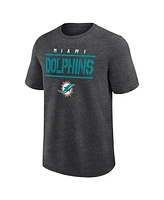 Logo Athletic Men's Heather Charcoal Miami Dolphins Top Notch T-Shirt
