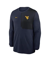 Nike Men's Navy West Virginia Mountaineers 2025 Sideline Coach Uv Performance Long Sleeve T-Shirt
