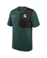 Nike Men's Green Michigan State Spartans 2025 Sideline Uv Performance Coach T-Shirt