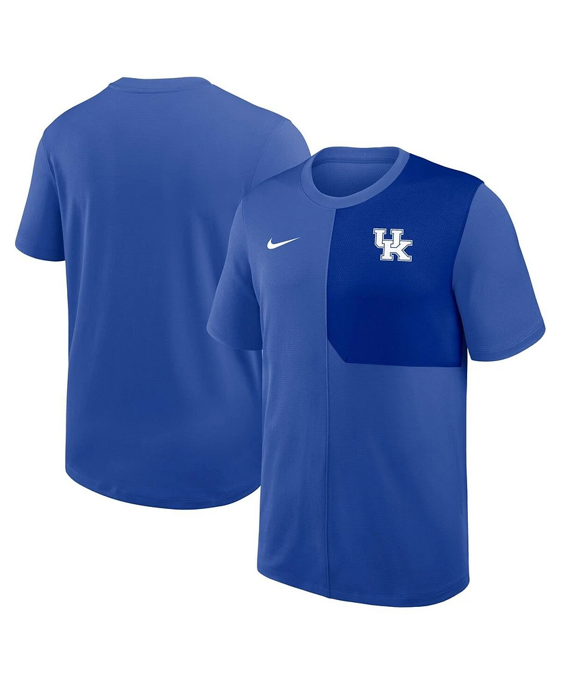 Nike Men's Royal Kentucky Wildcats 2025 Sideline Uv Performance Coach T-Shirt