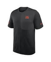 Nike Men's Black Cincinnati Bengals Sideline Uv Performance Coach T-Shirt