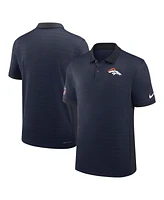 Nike Men's Navy Denver Broncos Sideline Victory Stripe Performance Polo Shirt