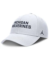 Nike Men's White Michigan Wolverines Rise Practice Adjustable Hat