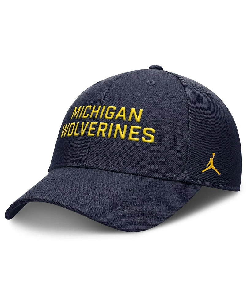 Nike Men's Navy Michigan Wolverines Rise Practice Adjustable Hat