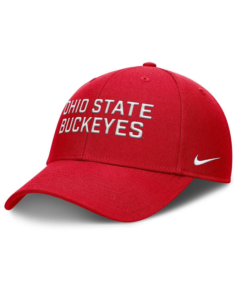 Nike Men's Scarlet Ohio State Buckeyes Rise Practice Adjustable Hat