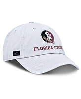 Nike Men's White Florida State Seminoles 2025 Sideline Club Adjustable Hat