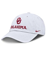 Nike Men's White Oklahoma Sooners 2025 Sideline Club Adjustable Hat