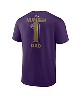 Logo Athletic Men's Purple Baltimore Ravens 1 Dad Jersey T-Shirt