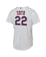Nike Big Boys and Girls Juan Soto White New York Mets Home Replica Jersey