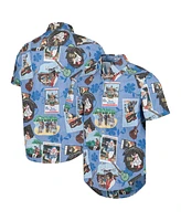 Reyn Spooner Men's Blue Elvis Presley Hawaii Tailored Button-Down Shirt
