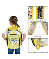 Spongebob Squarepants Character Print 16” Clear Backpack & Lunch Kit Value Set