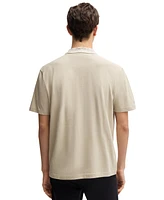Boss by Hugo Men's Relaxed-Fit Cotton-Pique with Collar Artwork Polo Shirt