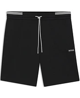 Boss by Hugo Men's Cotton-Blend Stripe Detail Shorts