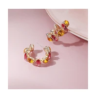Sohi Stone Hoop Earrings