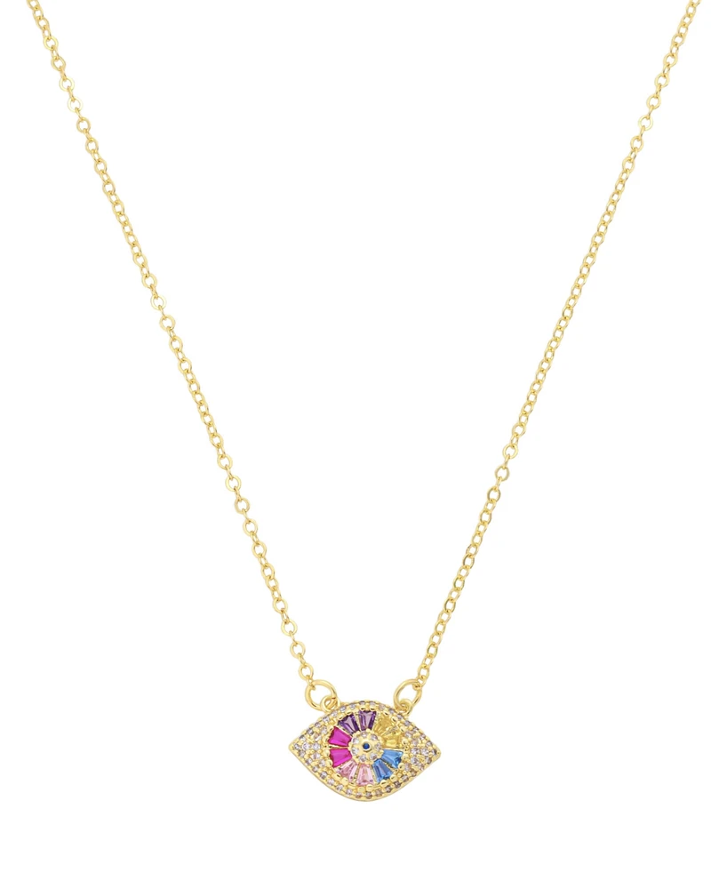 Unwritten Cubic Zirconia Evil Eye Pendant Necklace