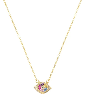 Unwritten Cubic Zirconia Evil Eye Pendant Necklace