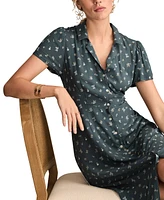 Lucky Brand Women's Collared Button-Front Midi Dress