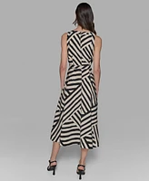 Karl Lagerfeld Paris Women's Printed Sleeveless Dress
