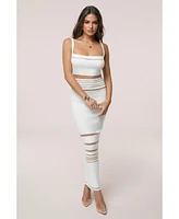 Jluxlabel Women's Striped Rib Knit Dress