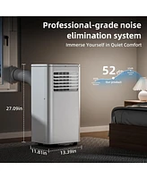 Zafro 10,000 Btu Portable Ac, 3-in-1 with Fan & Dehumidifier, Fast Cooling, Sleep Mode, 24H Timer, Easy Setup & Move – for Home, Bedroom, Offic