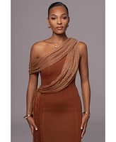 Jluxlabel Women's Asymmetric Drape Mini Dress