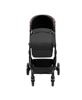 Slickblue Toddler Stroller with Adjustable Backrest Footrest One-Click Fold Cup Holder and Carry Bag