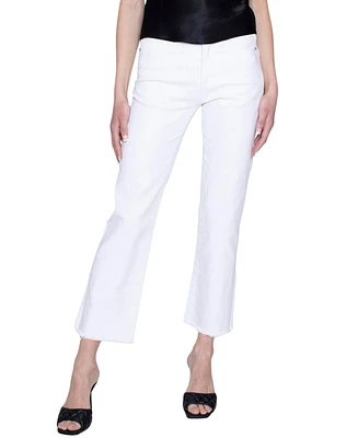blue revival Women's Mid Rise Quinn Straight Jeans