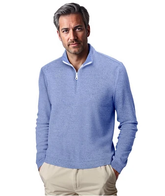 Scott Barber Men's Marled Performance Sweater, Country Blue