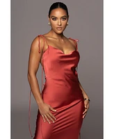 Jluxlabel Women's Irresistible Satin Maxi Dress