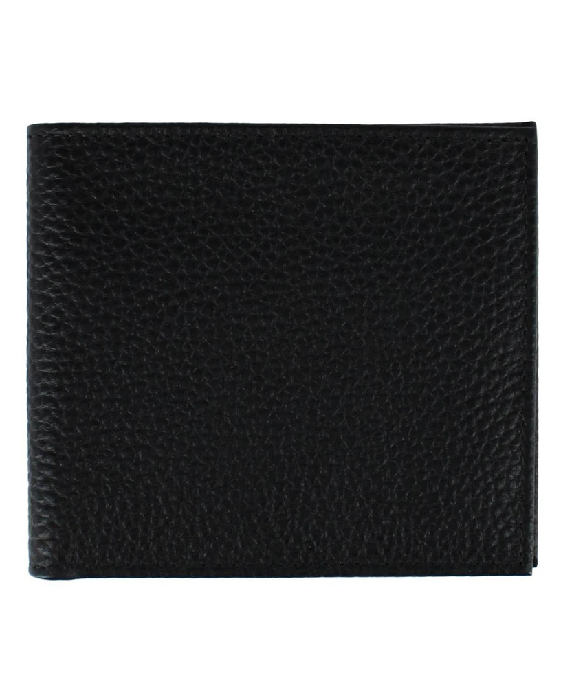 Trafalgar Men's Pierce Pebble Grain Classic Leather Bi-Fold Wallet