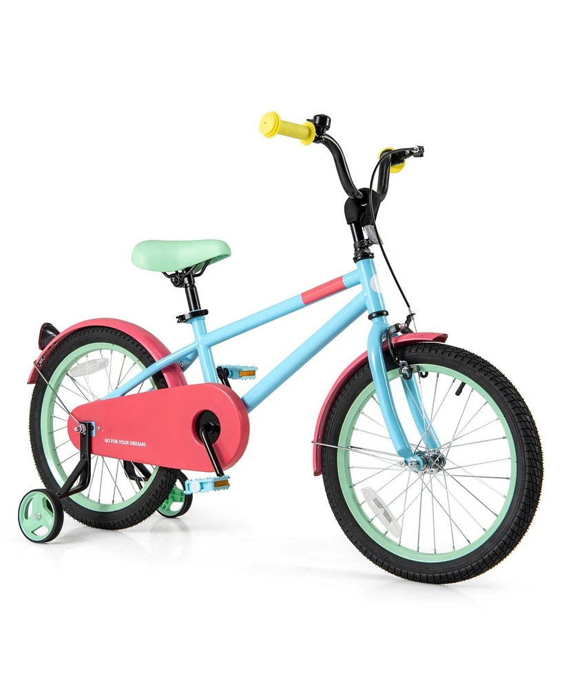 Kids Bike with Adjustable Handlebar and Saddle Blue