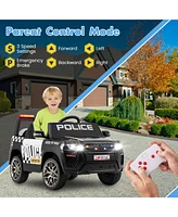 12V Kids Ride on Police Car with Remote and Siren Flashing Lights