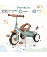 Toddler Tricycle Kids Trike with Adjustable Seat and Storage Basket Aged 3-5 Years Old