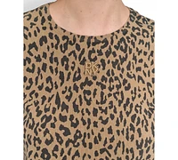 Dkny Jeans Petite Animal Print Short-Sleeve T-Shirt