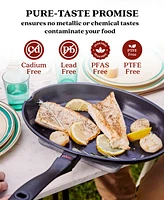 Alva Energy Ceramic Fish-Shaped Frying Pan - 13.4" Oval, Non-Toxic, Pfas/Pfoa/Ptfe-Free - Works on All Cooktops including Induction