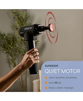 LifePro Sonic Lx Professional Heated Percussion Massage Gun with 9 Speeds & 10 Attachments for Deep Tissue, Neck & Back Relief