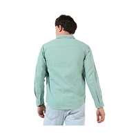 Campus Sutra Men's Solid Aqua Green Regular Fit Casual Shirt