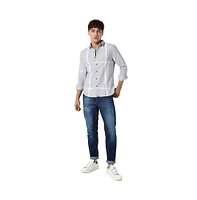 Campus Sutra Men's Tartan Plaid Button Up Shirt