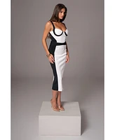 Jluxlabel Celebration Colorblock Midi Skirt