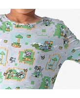 Bellabu Bear Unisex Kids' Minecraft Overworld Dreams Set of 2 Piece Pajamas