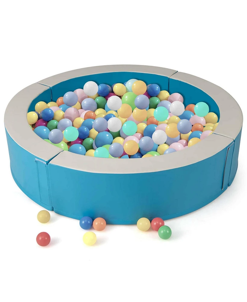 44.5" x 10" Baby Ball Pit Detachable Foam with 50 Colorful Ocean Balls