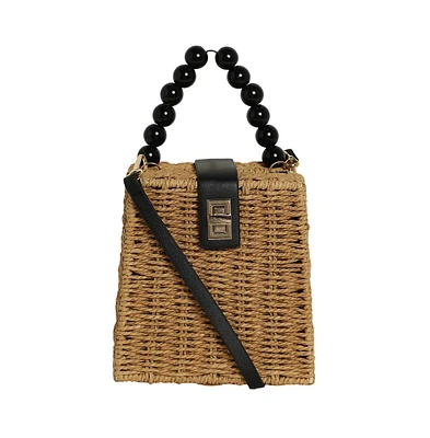 Women's The Straw-Maris Hand Bag - Khaki Brown
