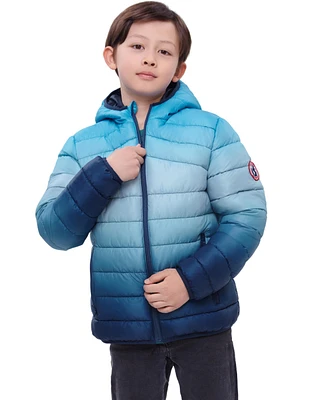 Rokka&Rolla Little and Big Boys' Reversible Lightweight Puffer Jacket