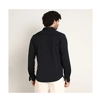 Campus Sutra Men's Onyx Black Everyday Solid Shirt