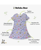 Bellabu Bear Girls' Minecraft Pixel Pals Short Sleeve Dress