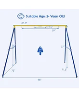 Gymax 660 Lbs Heavy-Duty Metal Swing Frame Extra Large Swing Stand for Kids and Adults