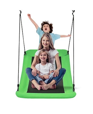 Gymax Boys 700lb Giant 60'' Platform Tree Swing Adults