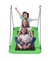 Gymax Boys 700lb Giant 60'' Platform Tree Swing Adults